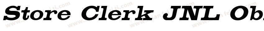 Store Clerk JNL Oblique字体转换